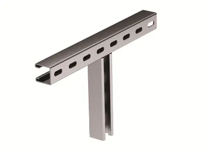 dkcBMH3020HDZ | T-образное крепление к вертикальной двутавровой балке, 200 мм, горячеоцинкованное, DKC