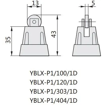 437086 | Выключатель путевой YBLX-P1/120/1D прямого действия, одинарный ролик, Chint