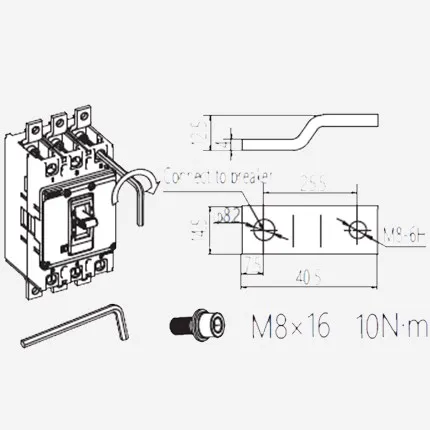 900402 | Внешний вывод для переднего присоединения, NXM-160, 3P/4P  (1 штук), Chint