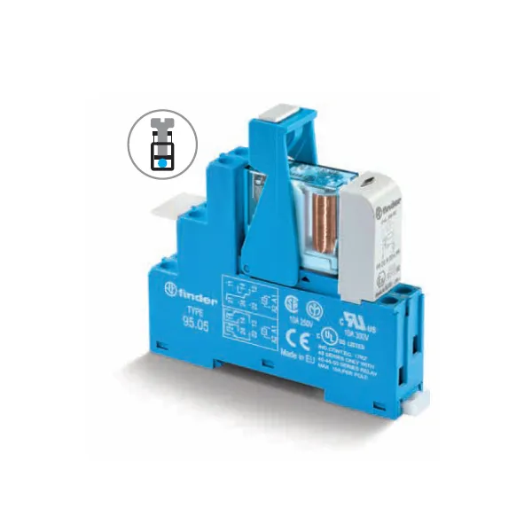 486270240050SPB | Интерфейсное реле винтовые клеммы, серия 48, 24В DC чувств., 10А, 2ПК, Finder