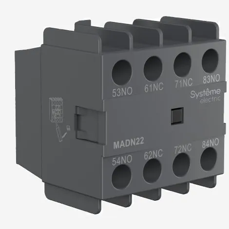 MADN22 | ДОП. КОНТ. БЛОК MC1D 2НО+2НЗ ФРОНТАЛЬНЫЙ МОНТАЖ, Systeme Electric