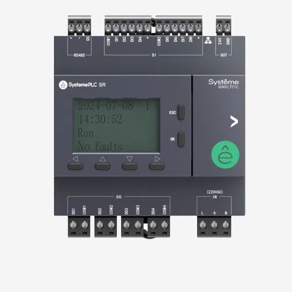 ZR2PB11P7 | Интеллектуальное реле SR2; 220 VAC; дисплей, 12 IO: 8 DI, 4 DO (реле), 1xRS485, 1xRJ45, Systeme Electric