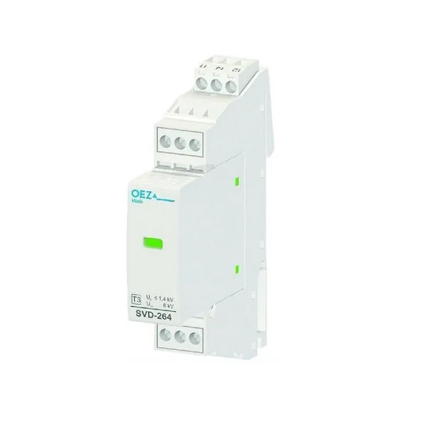 OEZ:46245 | УЗИП, тип 3, 5кА, 6кВ, сменные модули, с сигнализацией, варистор, (PI: SVD-264-1N-MZS), OEZ