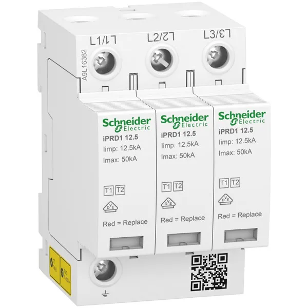A9L16382 | УЗИП iPRD1 12.5r 50kA КЛАСС 1+2 3P, Schneider Electric