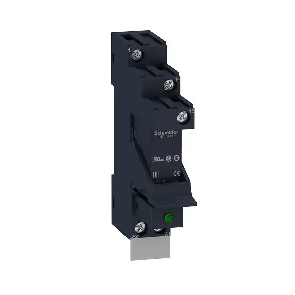 RSB1A120JDPV | Реле с колодкой в сборе, серия RSB, 12В DC, 12А, 1CO, светодиод, Schneider Electric