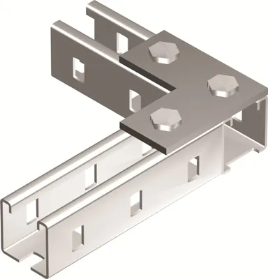 dkcBMD1021HDZ | Пластина соединительная L-обр., длина 90х90 мм, 3отв., горячеоцинкованная, DKC