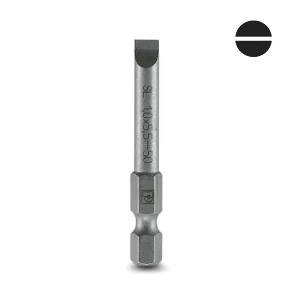 PC1212574 | Отверточный бит со шлицем SF-BIT-SL 1,0X5,5-50, (уп-5шт.), Phoenix Contact