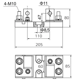 SVF-FH110B630-1 | Держатель предохранителя, 1 полюс, 630 А, Sinvel 
