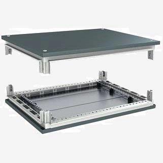 R5RKTB104 | Крыша и основание RAL7011 для корпусов CQE, ШхГ 1000х400 мм, комплект, DKC