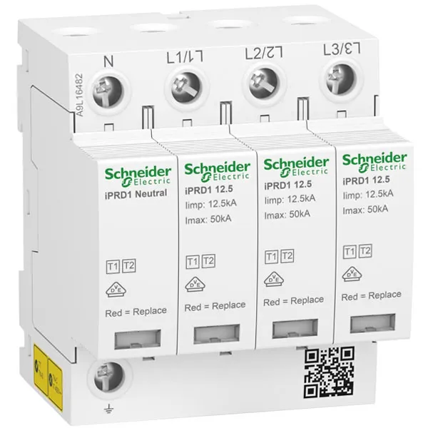 A9L16482 | УЗИП iPRD1 12.5r 50kA КЛАСС 1+2 3P+N, Schneider Electric