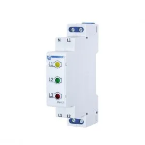 РН-12 | Индикатор фаз, три светодиода, модульный корпус, Новатек