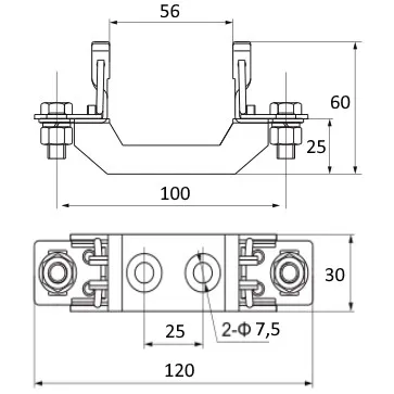 SVF-FH00-1 | Держатель предохранителя, 1 полюс, 160 А, Sinvel 