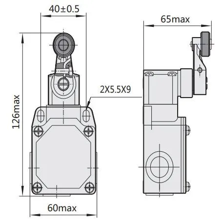 437041 | Выключатель путевой YBLX-P1/100/1G с одинарным роликом с регулируемым углом поворота, Chint