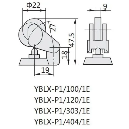 437089 | Выключатель путевой YBLX-P1/120/1E прямого действия с одинарным роликом с буфером, Chint
