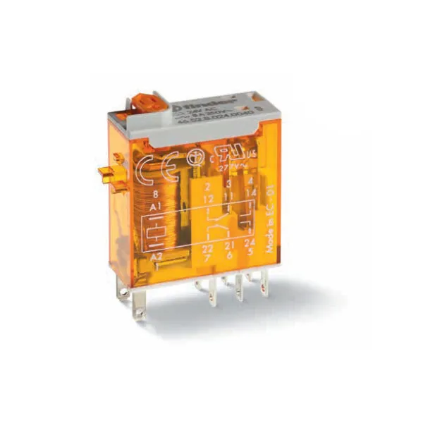 465280240020 | Миниатюрное реле, серия 46, 24В AC, 8А, 2CO, Finder