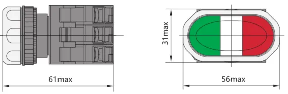 Габариты двойных кнопок