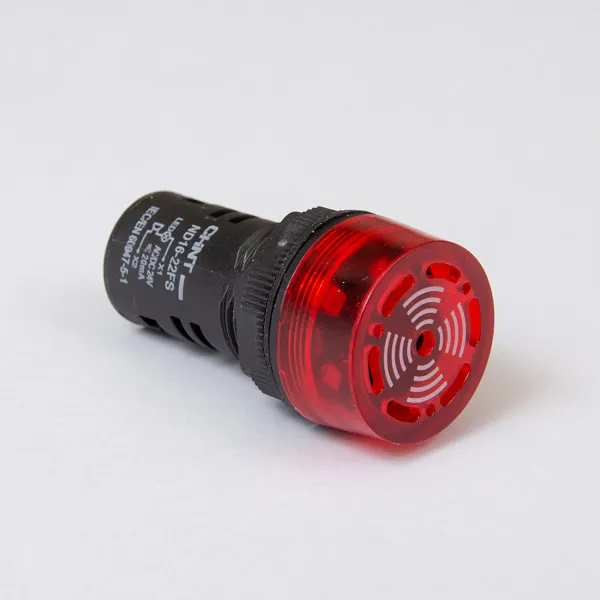 593399 | Сигнализатор звуковой ND16-22FS красный, подсветка LED 220В АС, Chint
