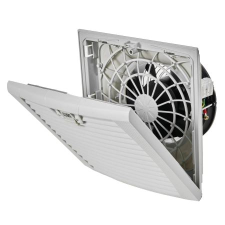 Вентилятор с фильтром 155/220 м3/ч, 200-240В AC, Flip 254х254мм, вырез 223x223мм, RAL7035