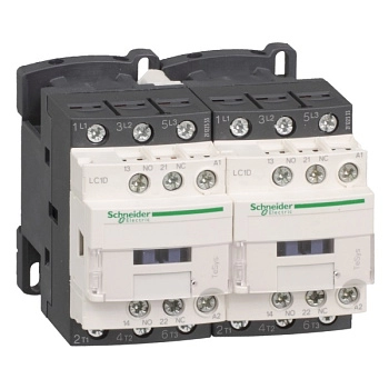 LC2D32BL | Контактор реверсивный, серия Tesys D, 3P, 32 А, AC3, 1 НО +1 НЗ, 24В DC, Под винт, Schneider Electric