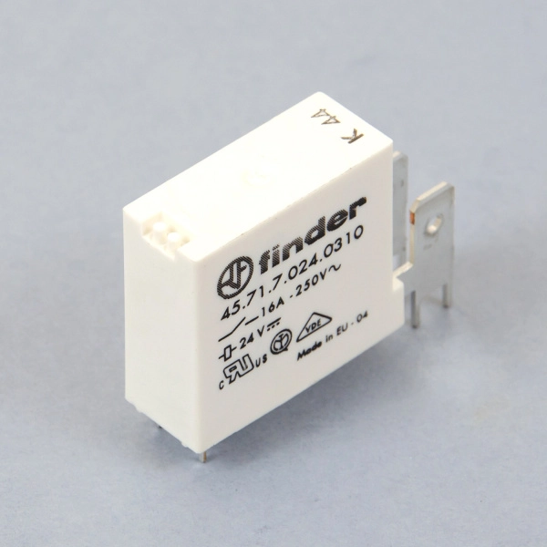 457170240310 | Миниатюрное реле, серия 45, 24В DC чувств., 16А, 1NO, Finder