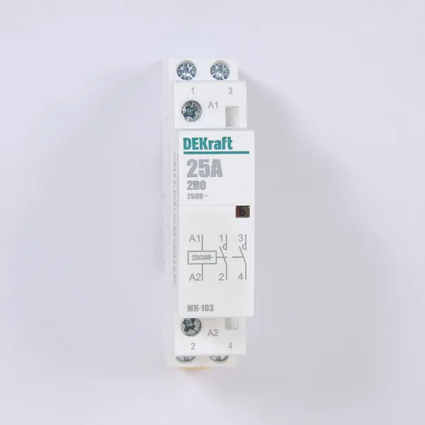 18064DEK | Модульный контактор 2НО 25А 230В МК-103, Dekraft