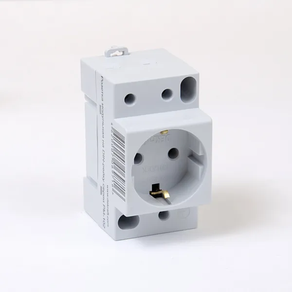 18012DEK | Розетка модульная на DIN-рейку 2P+PEN 16A 220В РМ-102, Dekraft