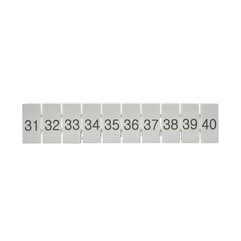 ZB5(31-40)  | Маркировка верхняя горизонтальная для клемм 2.5 кв.мм, 31-40 (1 лист = 10 шт.), Clims 