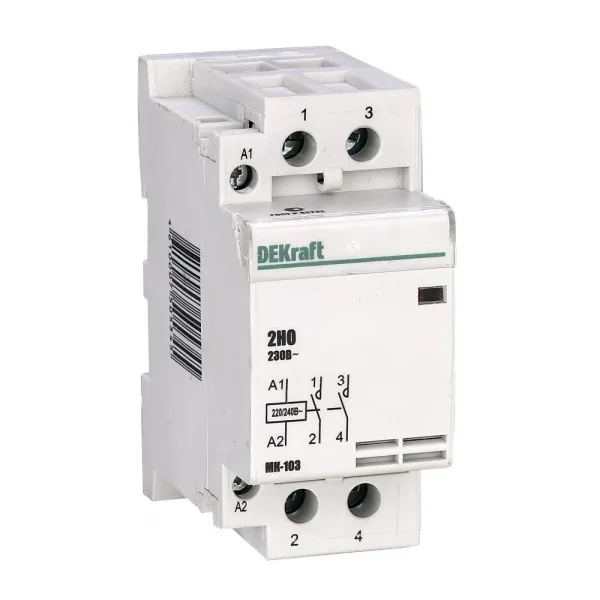 18085DEK | Модульный контактор 2НО 63А 230В МК-103, Dekraft