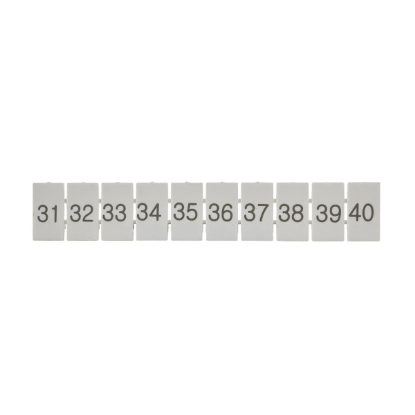 ZB6(31-40)  | Маркировка верхняя горизонтальная для клемм 4 кв.мм, 31-40 (1 лист = 10 шт.), Clims 