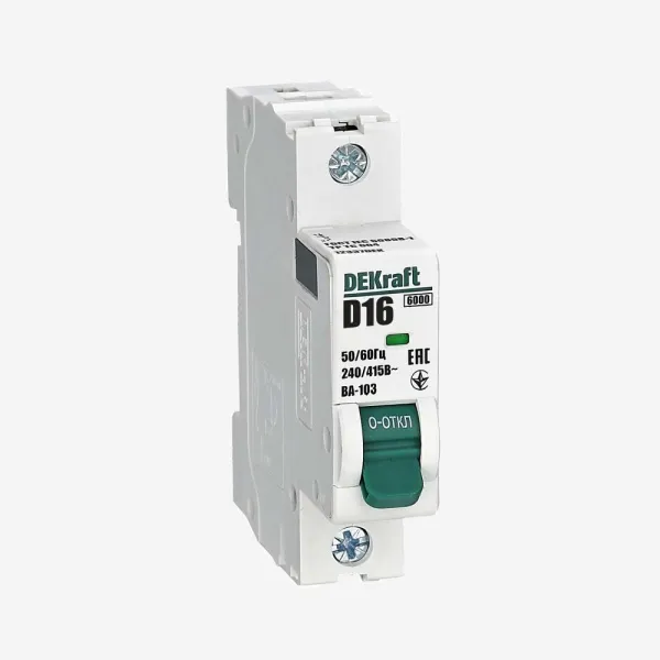 12265DEK | Автоматический выключатель ВА-103 1P 2А C 6кА новый, Dekraft