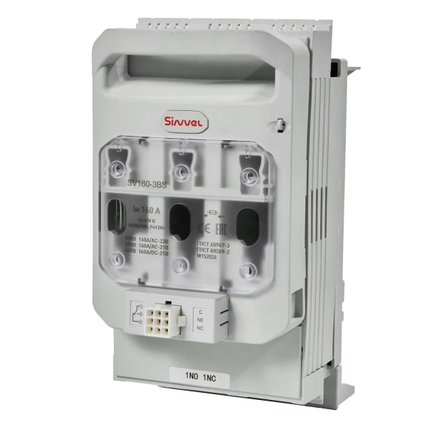SV160-3BS | Горизонтальный ПВР, 160 A, NH000/00, 3P, монтаж на шины, Sinvel 
