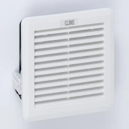 Вентилятор с фильтром 96 м3/ч, 230В AC, Slide 150х150мм, вырез 125x125мм, RAL7035