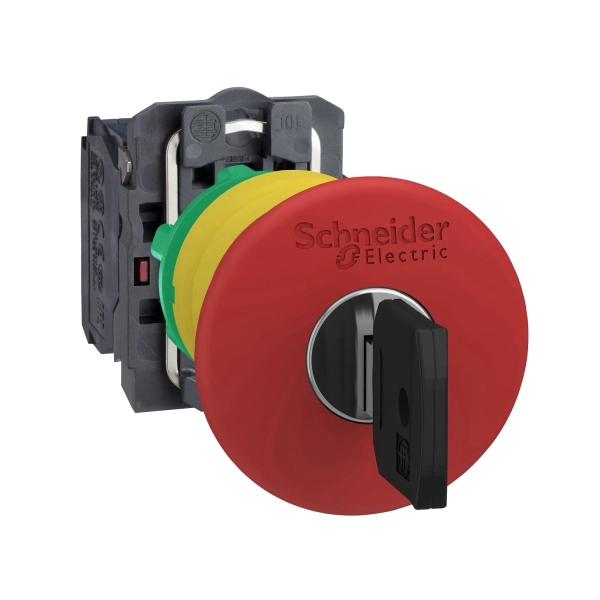 XB5AS9445 | Аварийная кнопка возврат ключом, красная, 1НО+1НЗ, Schneider Electric
