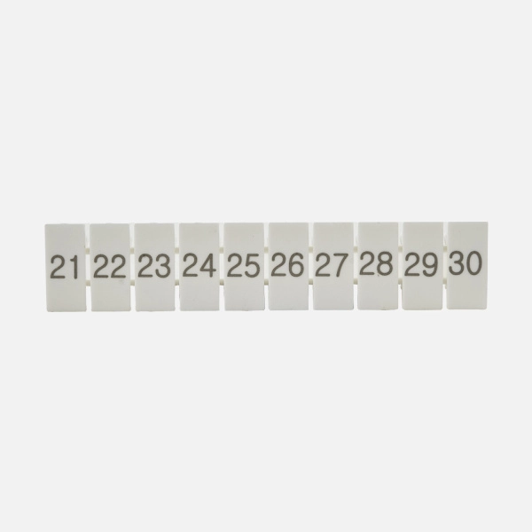 ZB5(21-30)  | Маркировка верхняя горизонтальная для клемм 2.5 кв.мм, 21-30 (1 лист = 10 шт.), Clims 