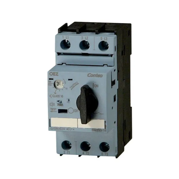 АВ защиты двигателя 4,5-6,3А, 2,2кВт, размер 25 (PI: SM253-6,3), OEZ, OEZ:38464