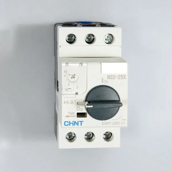 Автоматический выключатель защиты двигателя NS2-25X 4-6.3А с поворотной ручкой, Chint, ch495184