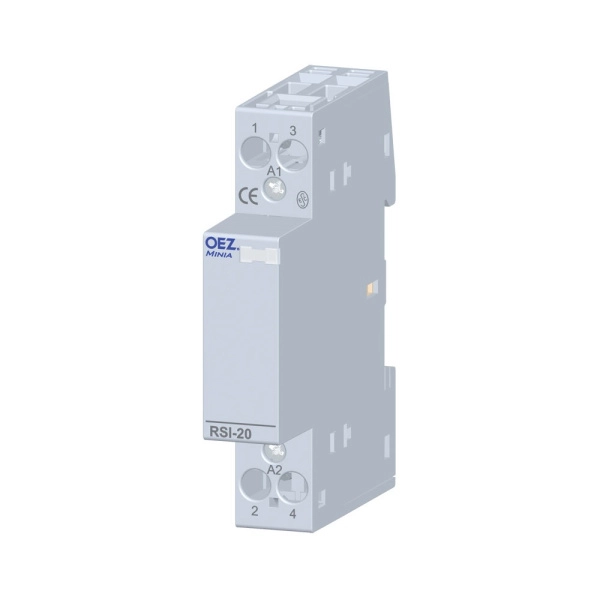 OEZ:43107 | Модульный контактор, серия RSI, 1НО, 1НЗ, 20А, управление 230В AC/DC, OEZ
