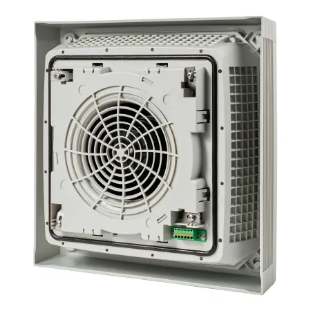 Крышный вентилятор с фильтром 1050/1180 м3/ч, 230В AC, 50/60 Гц, 400х400х133, вырез 258х258, RAL7035