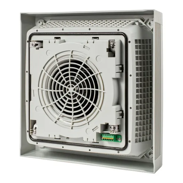 Крышный вентилятор с фильтром 1050/1180 м3/ч, 230В AC, 50/60 Гц, 400х400х133, вырез 258х258, RAL7035