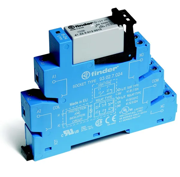 385202400060 | Интерфейсное реле винт. зажим, серия 38, 240В AC/DC, 8A, 2CO, Finder