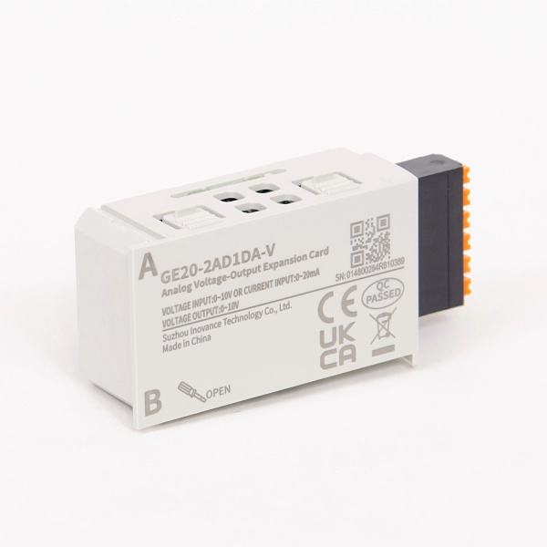 GE20-2AD1DA-V | Карта расширения ПЛК Easy, 2 аналоговых входа, 1 выход, диапазон - напряжение, Inovance