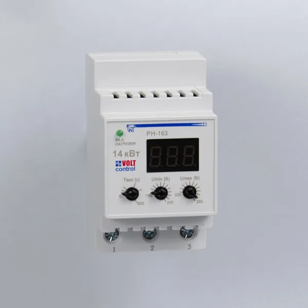 РН-163 | Реле напряжения 63А 220В с вольтметром, Новатек