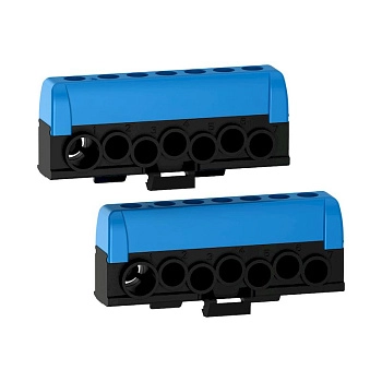 R9H13411N | Шина N/N Pragma 1x35кв.мм и 6x16кв.мм винт. заж. синий/синий до 125А, Schneider Electric