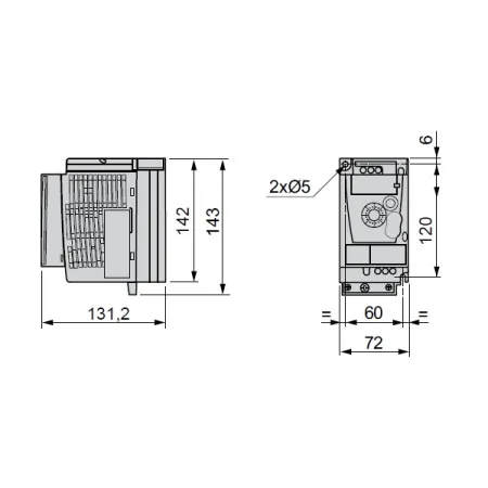 ATV12H075M2 | Преобразователь частоты, серия ATV12, 0.75квт, 8,5А, перегрузка 150% 240 В 1ф, Schneider Electric