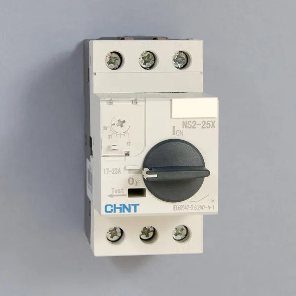 Автоматический выключатель защиты двигателя NS2-25X 17-23А с поворотной ручкой, Chint, ch495188