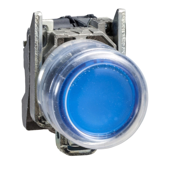 XB4BP683B5EX | Кнопка с подсветкой 24В AC/DC с возвратом, синяя, 1НО, ATEX, Schneider Electric