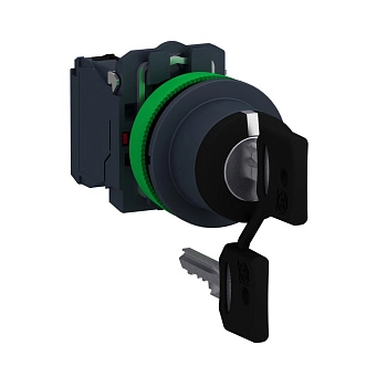 XB5FG33 | Переключатель 3 положения, ± 45° с фиксацией, с ключом, 2НО, Schneider Electric