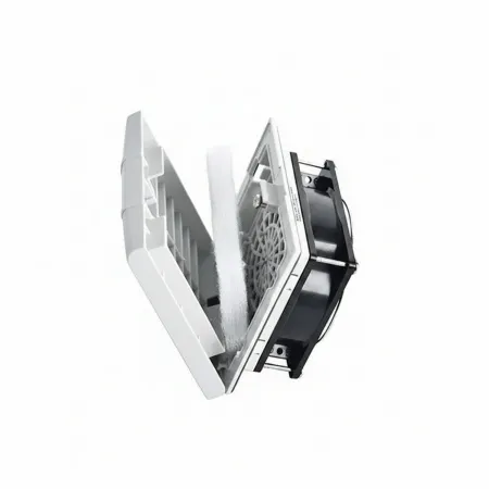 Вентилятор с фильтром 78/105 м3/ч, 200-240В AC, Flip 204х204мм, вырез 177x177мм, RAL7035