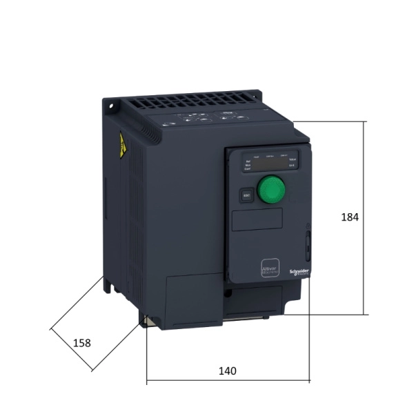 ATV320U22N4C | Преобразователь частоты, серия ATV320, 2,2 кВт, 5,5 А, перегрузка 150%, 380B, Schneider Electric