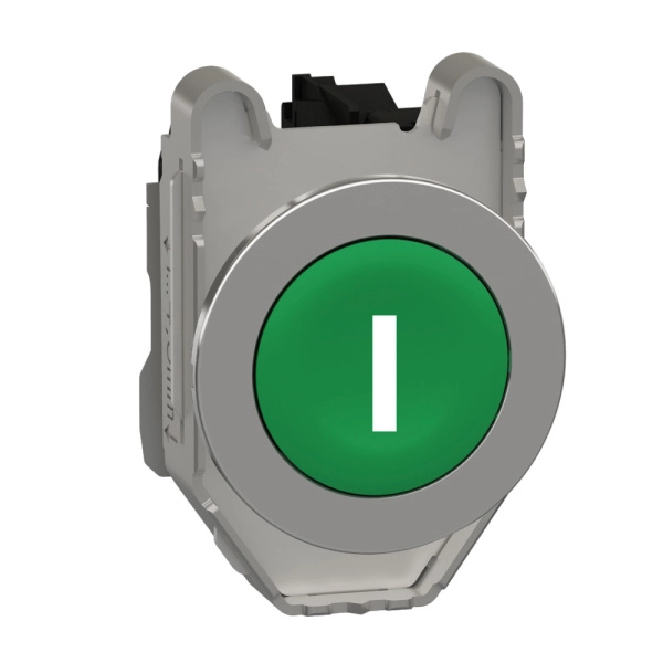 XB4FA3311 | Кнопка без подсветки с возвратом, зелёная, 1НО, маркировка "I", Schneider Electric